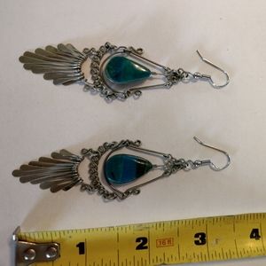 Silver dangling earings